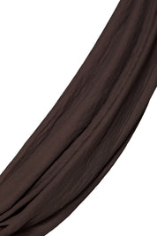 100% Cotton Scarf - Dark Brown