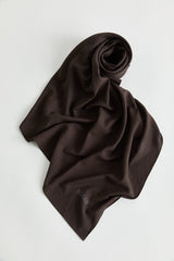 100% Cotton Fresh Scarf - Dark Brown