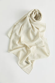 100% Cotton Fresh Scarf - Ecru