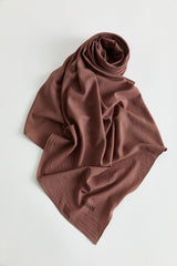 100% Cotton Fresh Scarf - Dark Brown