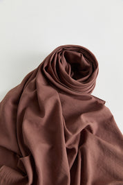 100% Cotton Fresh Scarf - Dark Brown