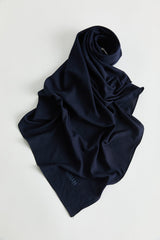 100% Cotton Fresh Scarf - Navy Blue