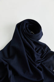 100% Cotton Fresh Scarf - Navy Blue