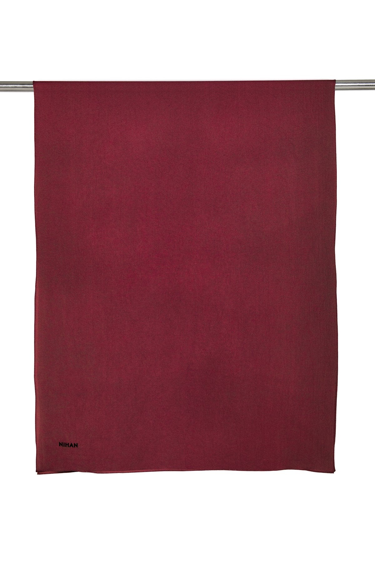 %100 Pamuk Likralı Fresh Şal - Bordo