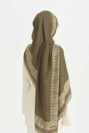 %100 Yün Şal - Olive