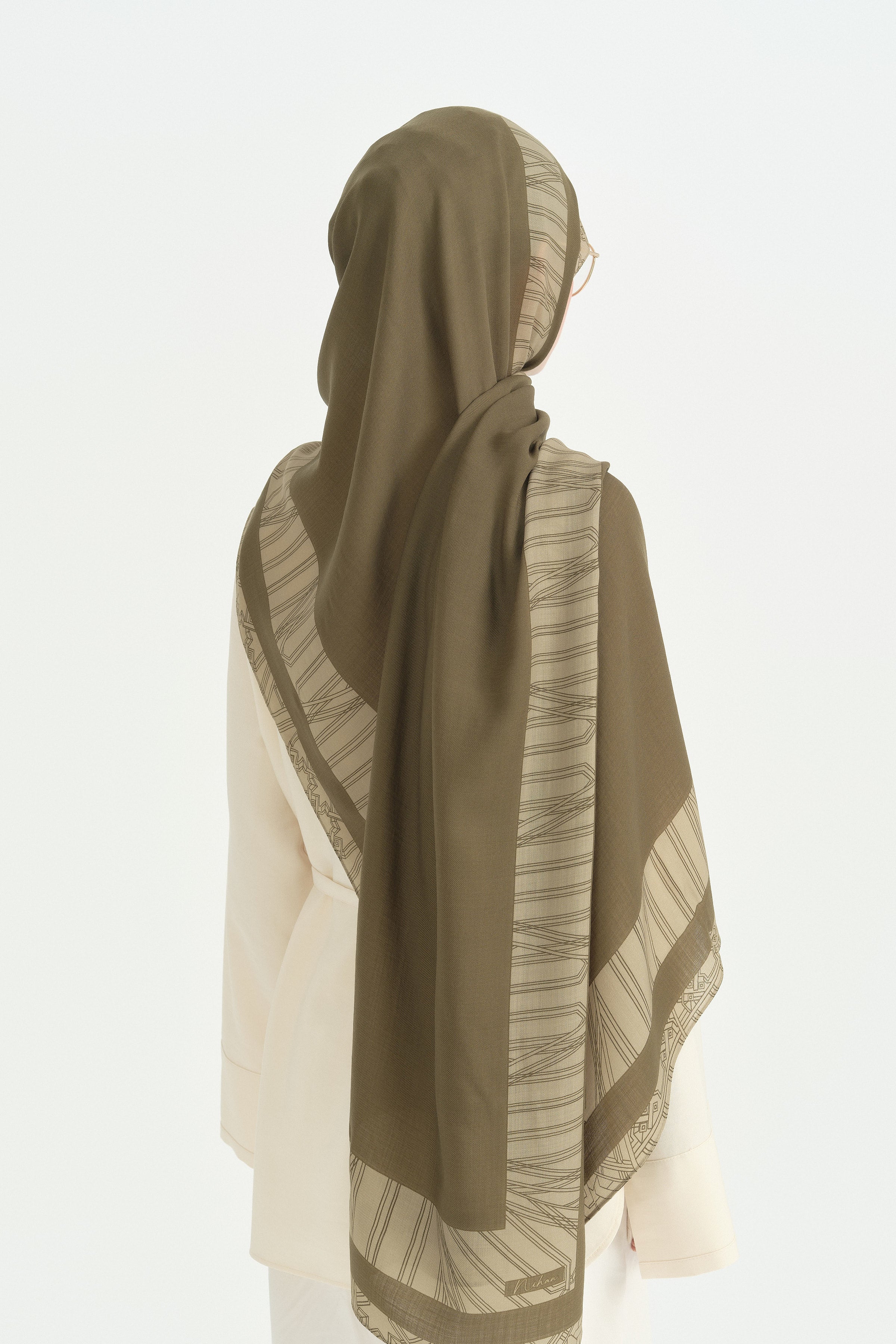 %100 Yün Şal - Olive