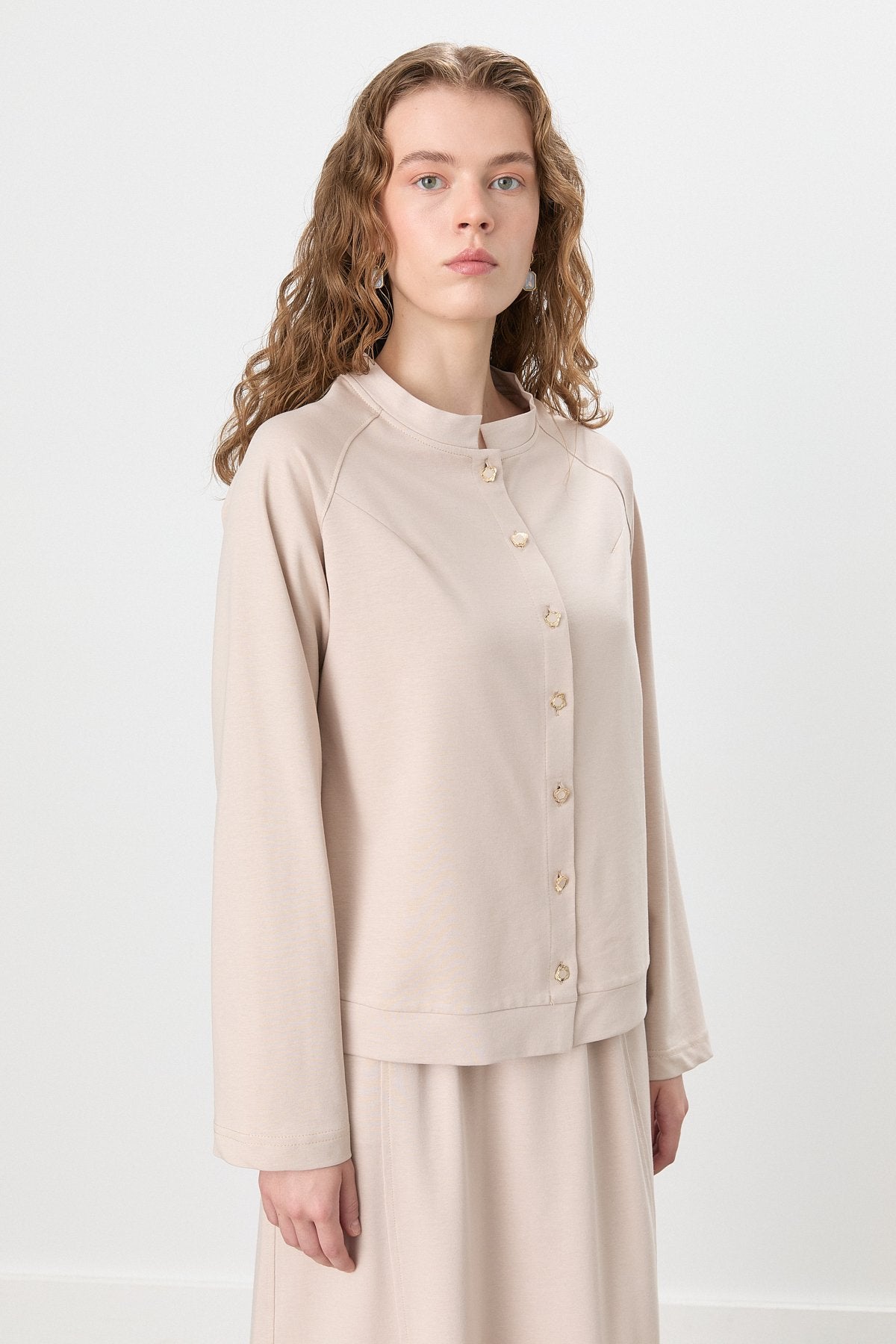 2-Thread Skirt, Jacket, and Tracksuit Set - 2-Thread Suit - Stone