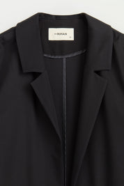 Kolu Katlanılabilir Blazer Viskon Ceket - Siyah