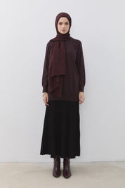 Basic Knit Tunic - Brown
