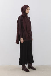 Basic Knit Tunic - Brown