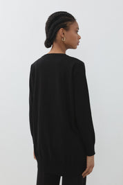 Basic Knit Tunic - Black