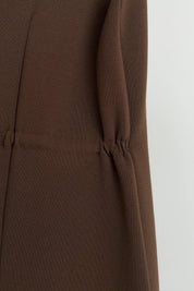 Rayon Waist-Gathered Vest - Coffee