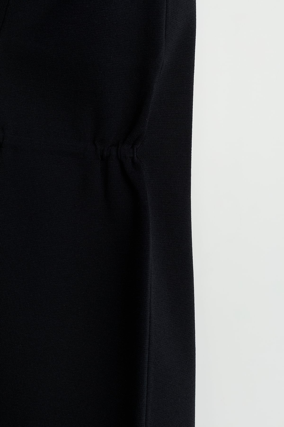Shirred Waist Rayon Vest - Black