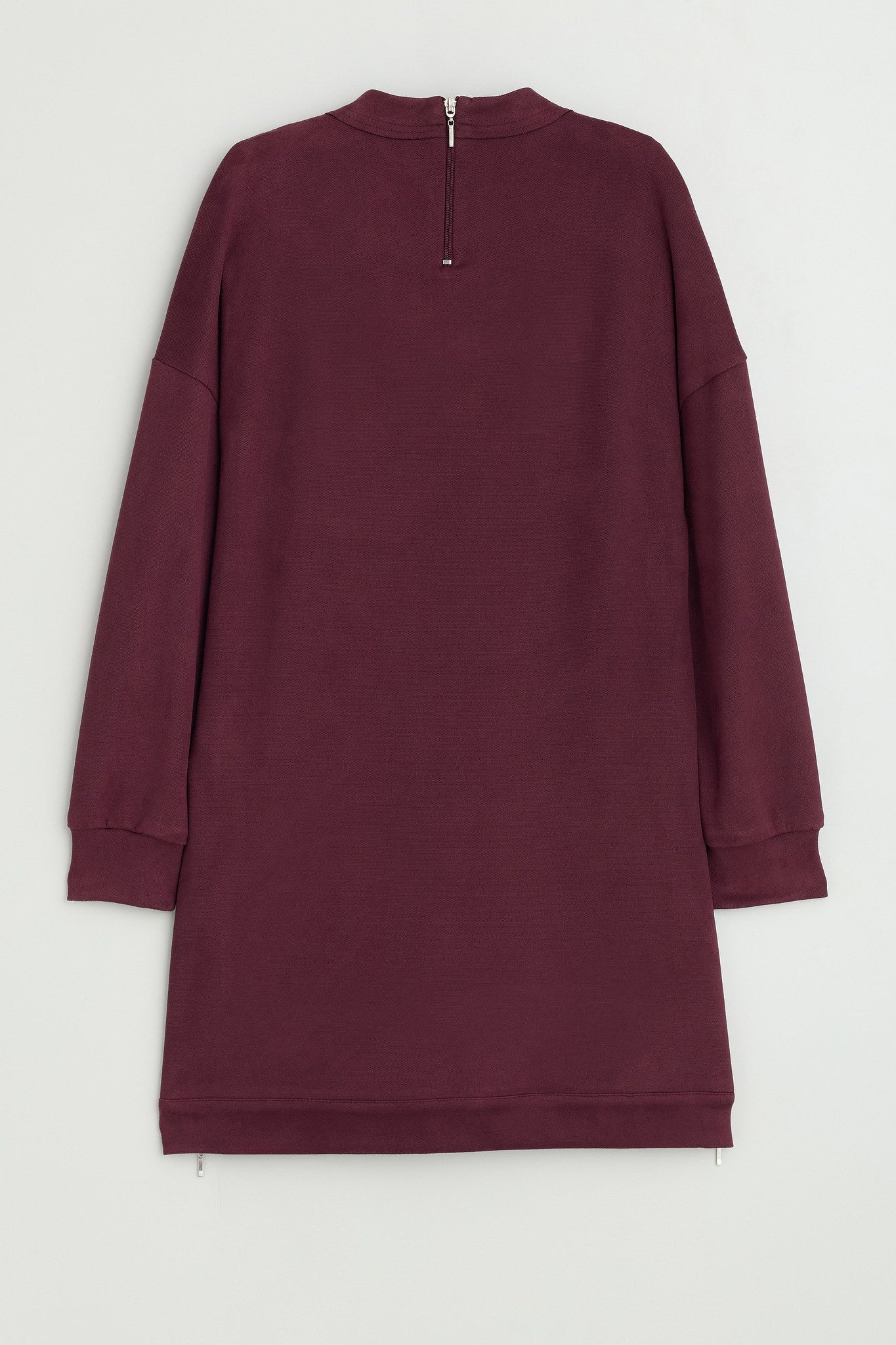 Metal Aksesuarlı Cupra Süet Tunik - Bordo