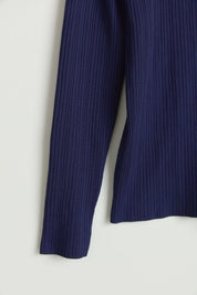 Fitilli Triko Rayon Bluz - Lacivert
