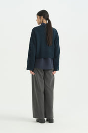 Basic Crop Kazak - Lacivert