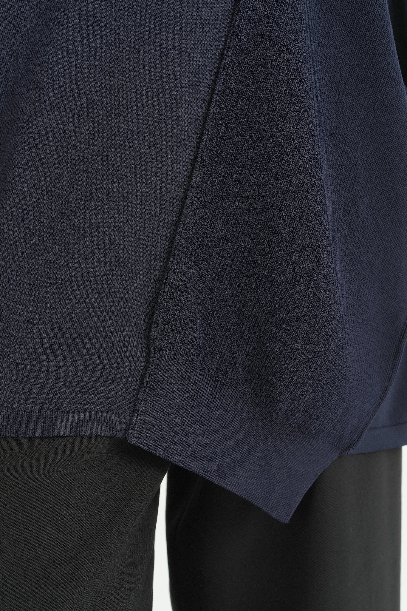 Oversize Rayon Triko Tunik - Lacivert