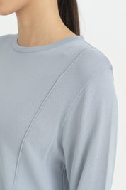 Bağlama Detaylı Rayon Triko Tunik - Mavi