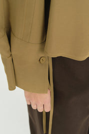 Oversize Formlu Modal Gömlek - Olive