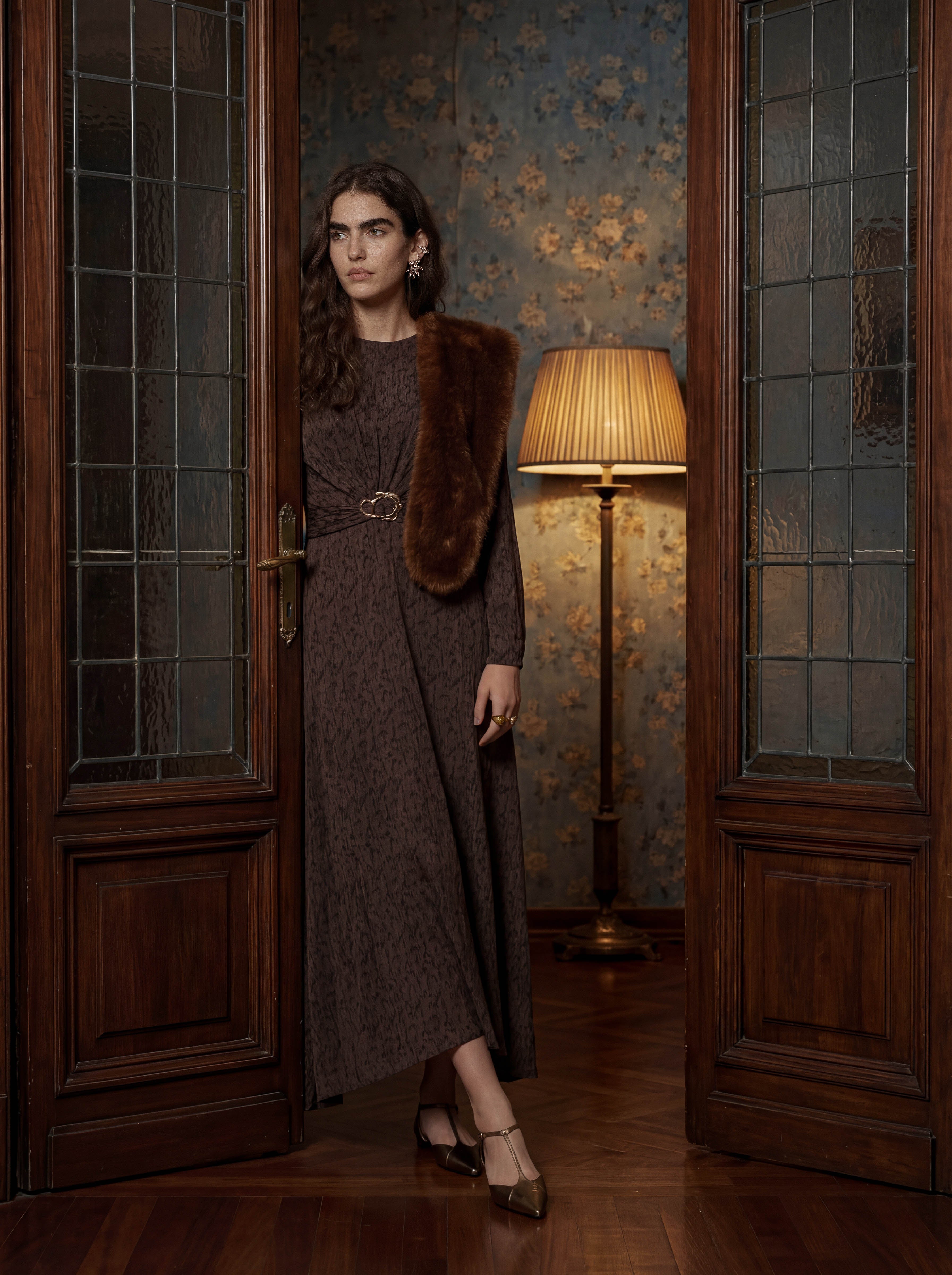 Long, Straight-Cut Tunic with Stone Embellishment at the Front