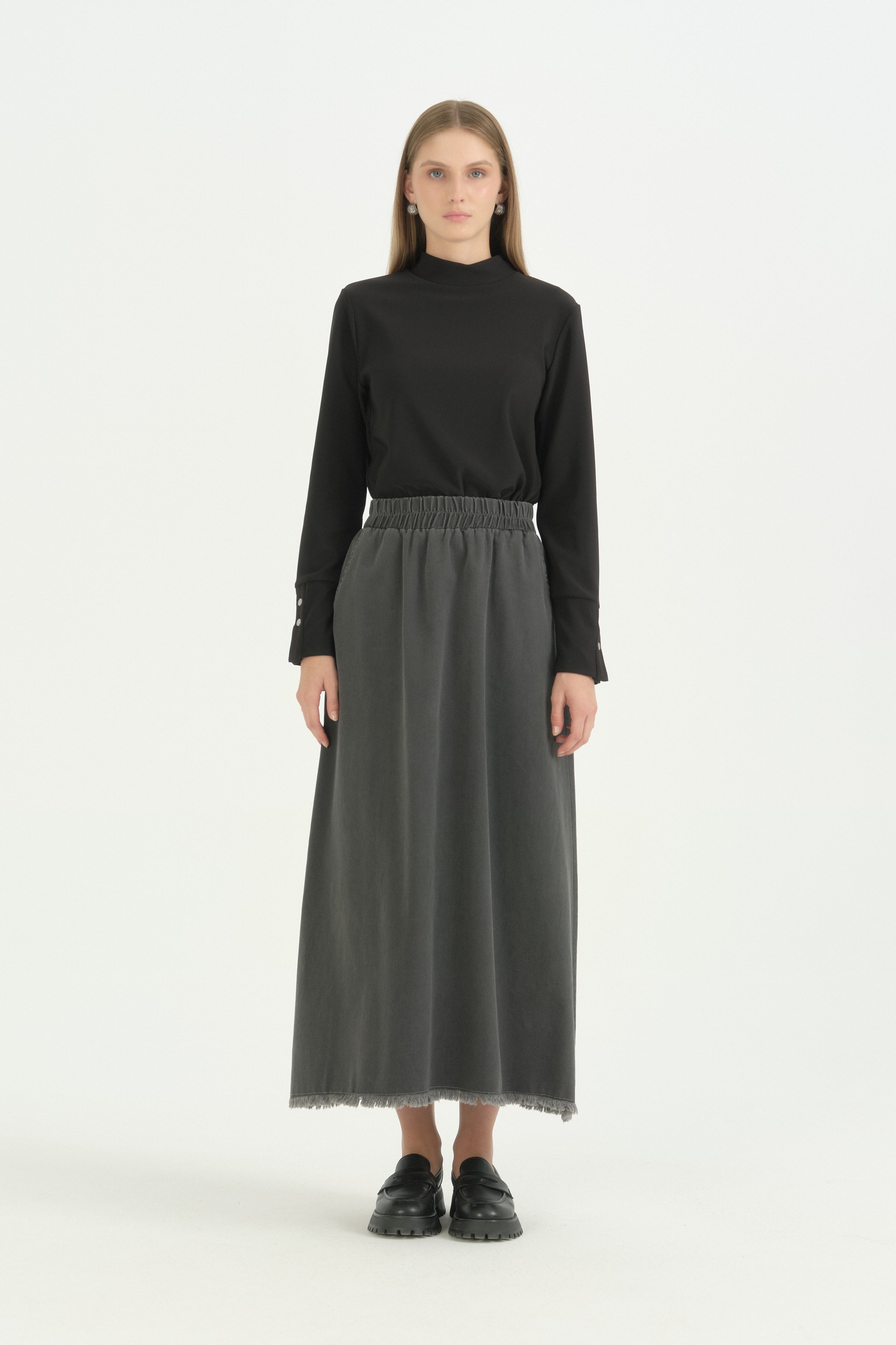 A-Line Denim Etek - Füme