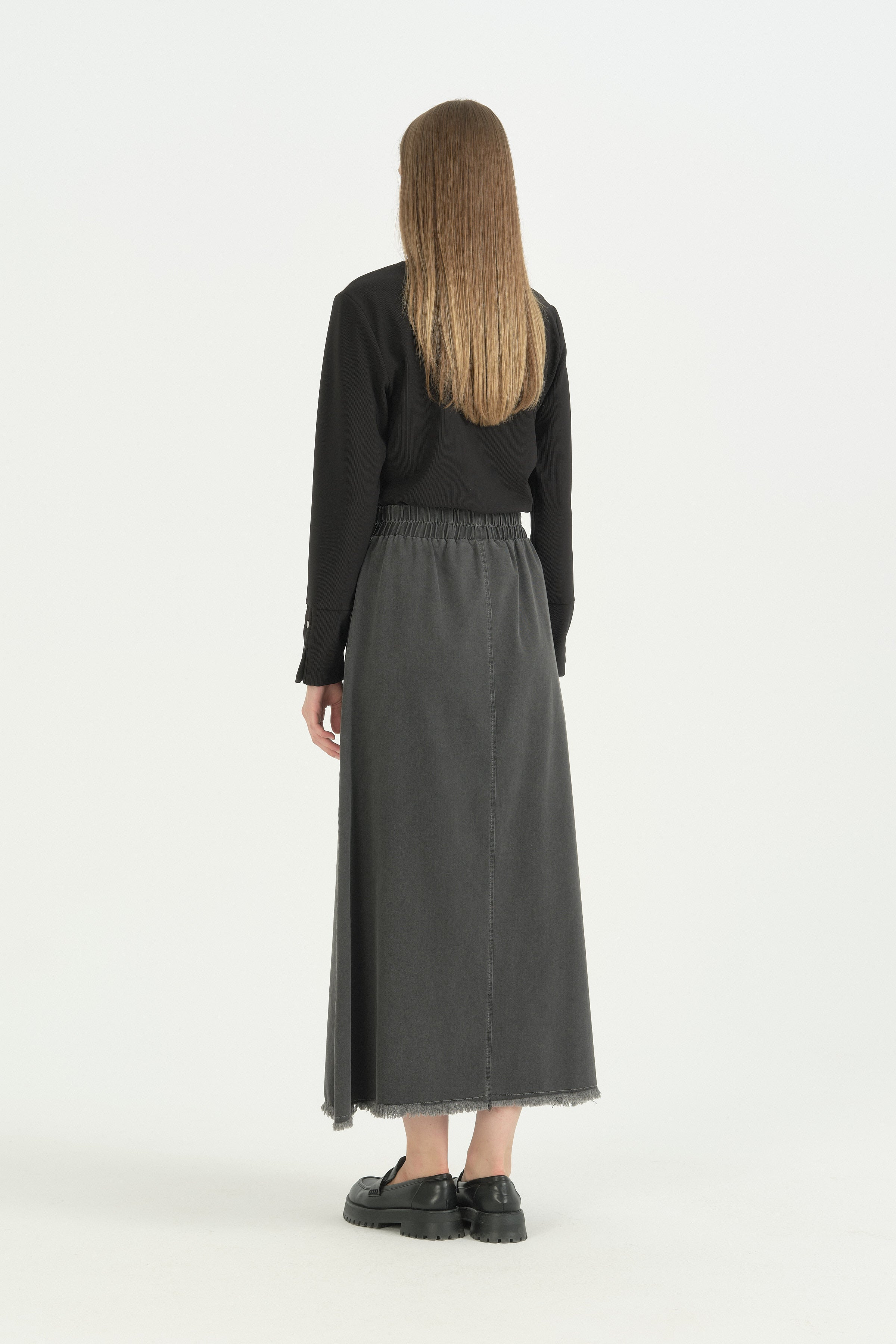 A-Line Denim Etek - Füme