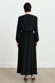 Accessory Detail Skirt and Blouse Set - Black