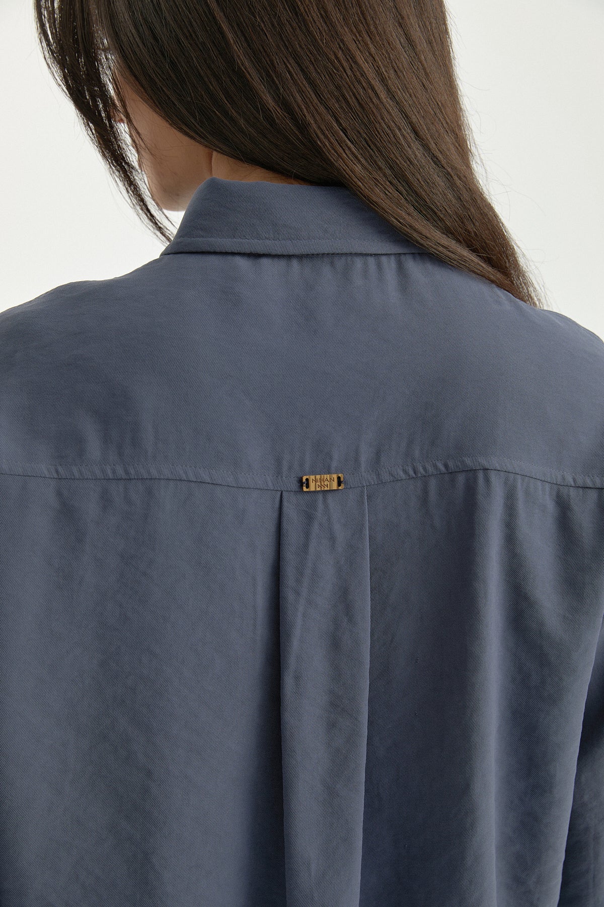 All Detailed Modal Skirt Shirt Set - Indigo