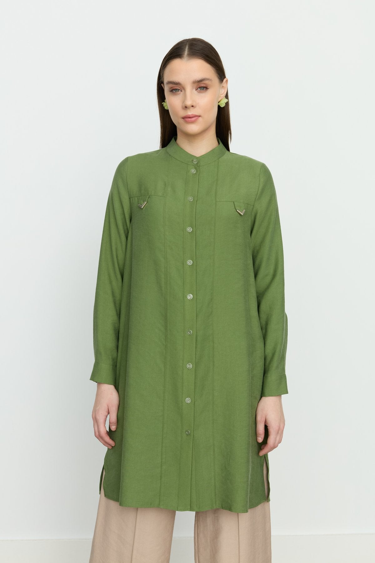 Aller Detaylı Tencel Tunik - Amazon
