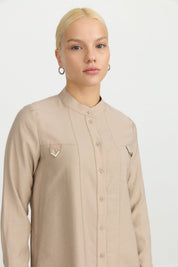 Aller Detailed Tencel Tunic - Beach
