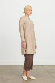 Aller Detailed Tencel Tunic - Beach