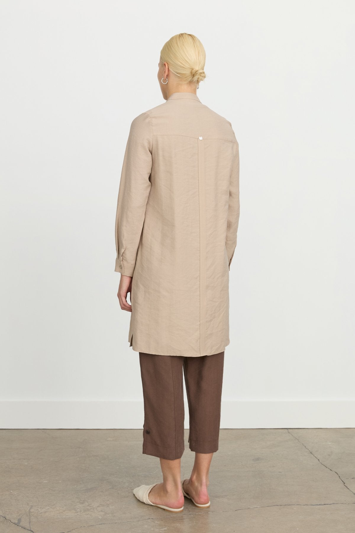 Aller Detailed Tencel Tunic - Beach
