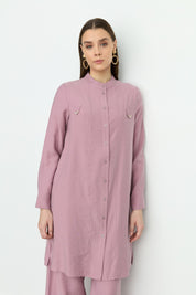 Aller Detaylı Tencel Tunik - Lavanta