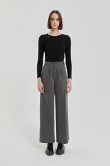 Apolet Detaylı Denim Pantolon - Füme