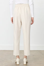 Carrot Pants with Elasticated Back Waist - Stone