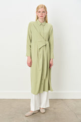 Asymmetrical Tunic with Stone Details - Pistachio Green
