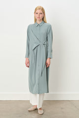 Asymmetrical Tunic with Stone Details - Aqua Green