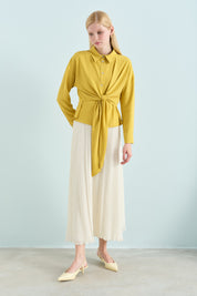 Bağlamalı Crop Gömlek - Asit
