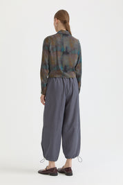 Tied Cupra Crop Lyocell Shirt - Indigo
