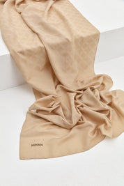 Baklava Pattern Shawl - Beige