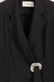 Balon Kollu Şık Kaftan Takım - Siyah