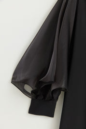 Balon Kollu Şık Kaftan Takım - Siyah