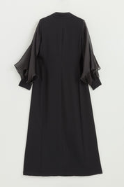 Balon Kollu Şık Kaftan Takım - Siyah
