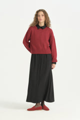 Basic Crop Kazak - Bordo