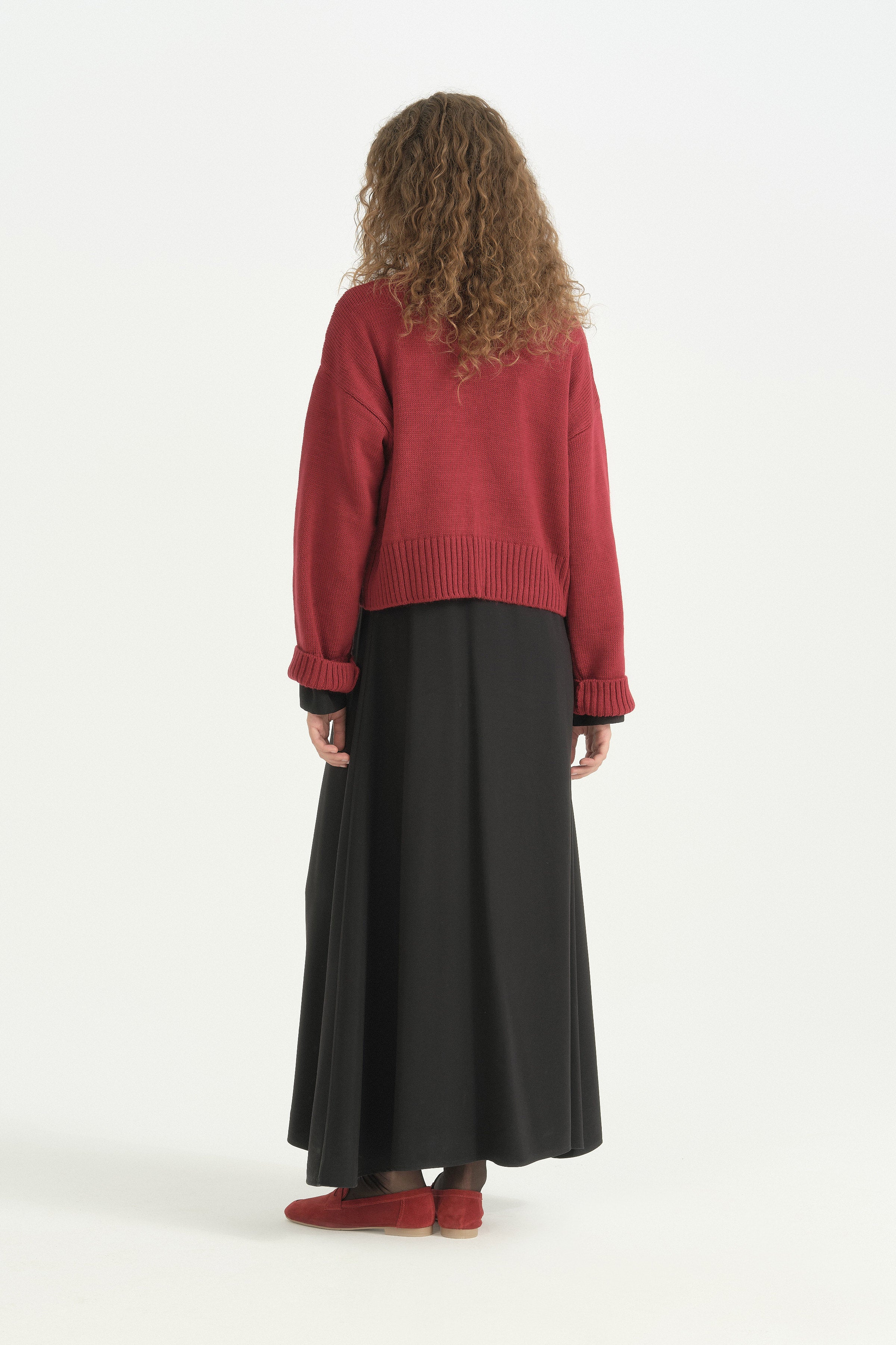 Basic Crop Kazak - Bordo