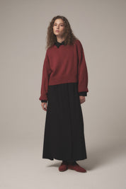 Basic Crop Kazak - Bordo