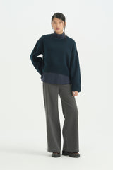 Basic Crop Kazak - Lacivert
