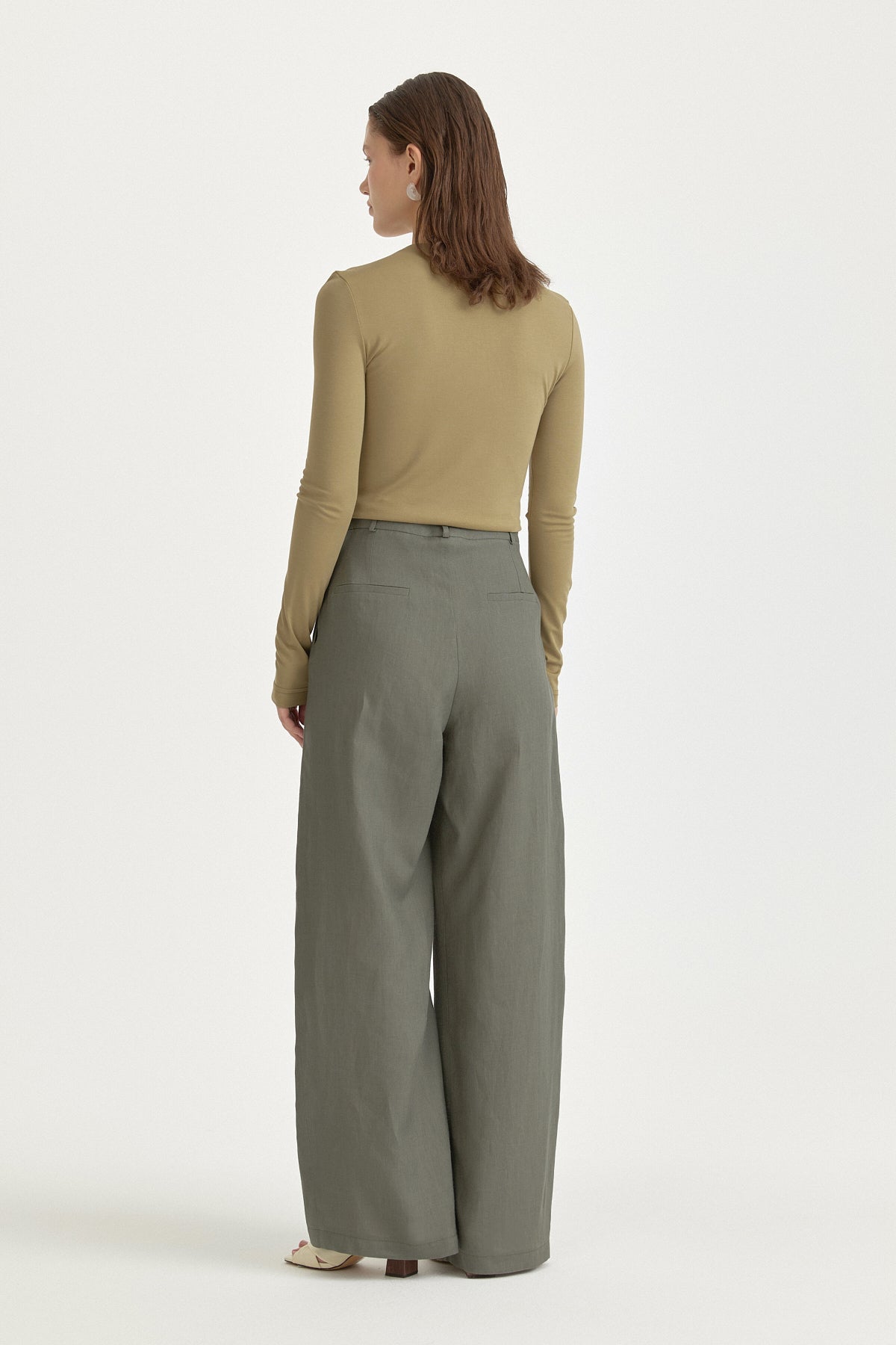 Basic Örme rayon karışımlı Bluz - Haki