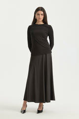 Basic Örme rayon karışımlı Bluz - Siyah