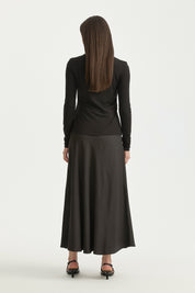 Basic Örme rayon karışımlı Bluz - Siyah